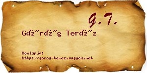 Görög Teréz névjegykártya